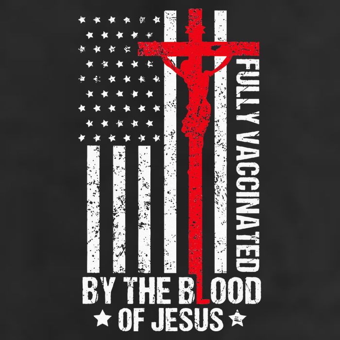 Fully Vaccinated By The Blood Of Jesus Christian Garment-Dyed Fleece Hoodie