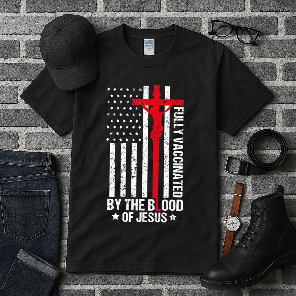 Fully Vaccinated By The Blood Of Jesus Christian Tall T-Shirt