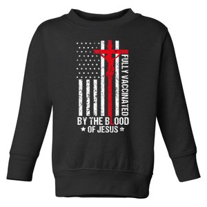 Fully Vaccinated By The Blood Of Jesus Christian Toddler Sweatshirt