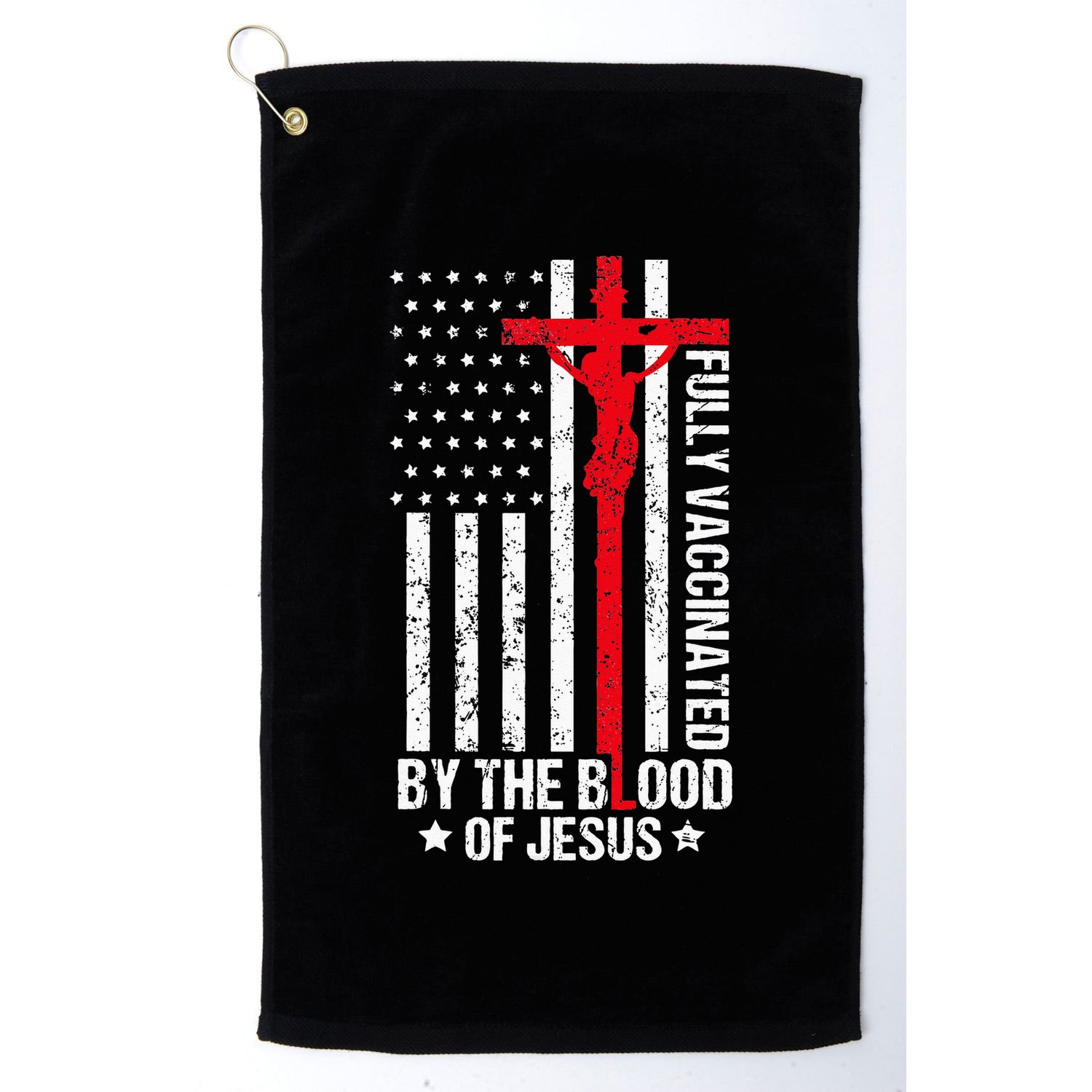 Fully Vaccinated By The Blood Of Jesus Christian Golf Towel