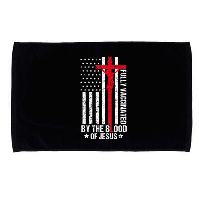 Fully Vaccinated By The Blood Of Jesus Christian Microfiber Hand Towel