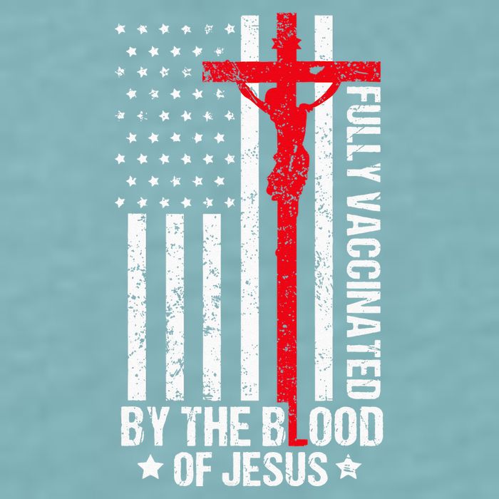 Fully Vaccinated By The Blood Of Jesus Christian Sueded Cloud Jersey T-Shirt