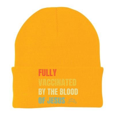 FULLY VACCINATED BY THE BLOOD OF JESUS (1) Knit Cap Winter Beanie