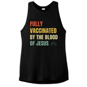 FULLY VACCINATED BY THE BLOOD OF JESUS (1) Ladies PosiCharge Tri-Blend Wicking Tank