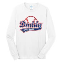 Funny Vintage Baseball Daddy Of The Rookie Tall Long Sleeve T-Shirt