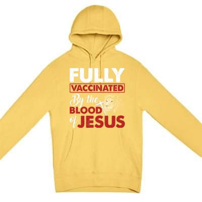 Fully Vaccinated By The Blood Of Jesus Lion God Christian 12 Premium Pullover Hoodie