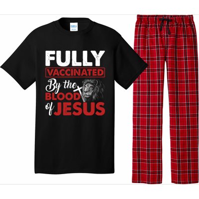 Fully Vaccinated By The Blood Of Jesus Lion God Christian 12 Pajama Set