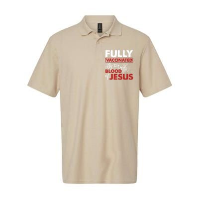 Fully Vaccinated By The Blood Of Jesus Lion God Christian 12 Softstyle Adult Sport Polo