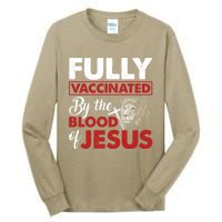 Fully Vaccinated By The Blood Of Jesus Lion God Christian 12 Tall Long Sleeve T-Shirt