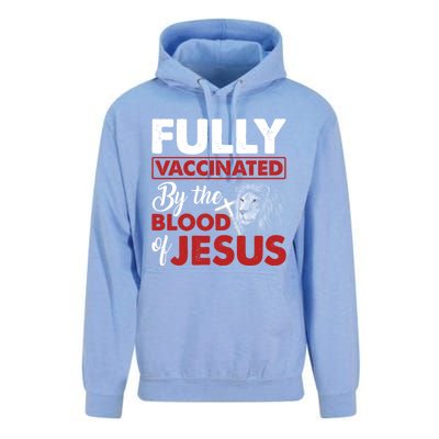 Fully Vaccinated By The Blood Of Jesus Lion God Christian 12 Unisex Surf Hoodie