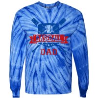 Funny Vintage Baseball Dad Cool Gift Tie-Dye Long Sleeve Shirt