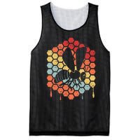 Funny Vintage Bee Art Beekeeping Lovers Mesh Reversible Basketball Jersey Tank