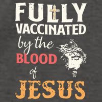 Fully Vaccinated By The Blood Of Jesus Vector Backpack