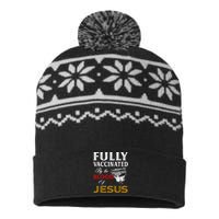 Fully Vaccinated By The Blood Of Jesus TShirt USA-Made Snowflake Beanie