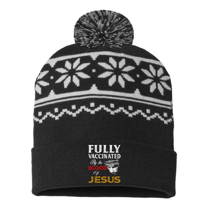 Fully Vaccinated By The Blood Of Jesus TShirt USA-Made Snowflake Beanie