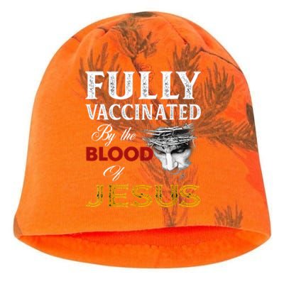 Fully Vaccinated By The Blood Of Jesus TShirt Kati - Camo Knit Beanie