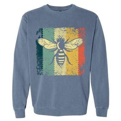 Funny Vintage Bee Designs For Honey Beekeeping Bee Garment-Dyed Sweatshirt
