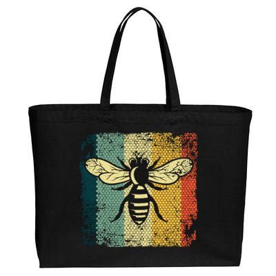 Funny Vintage Bee Designs For Honey Beekeeping Bee Cotton Canvas Jumbo Tote