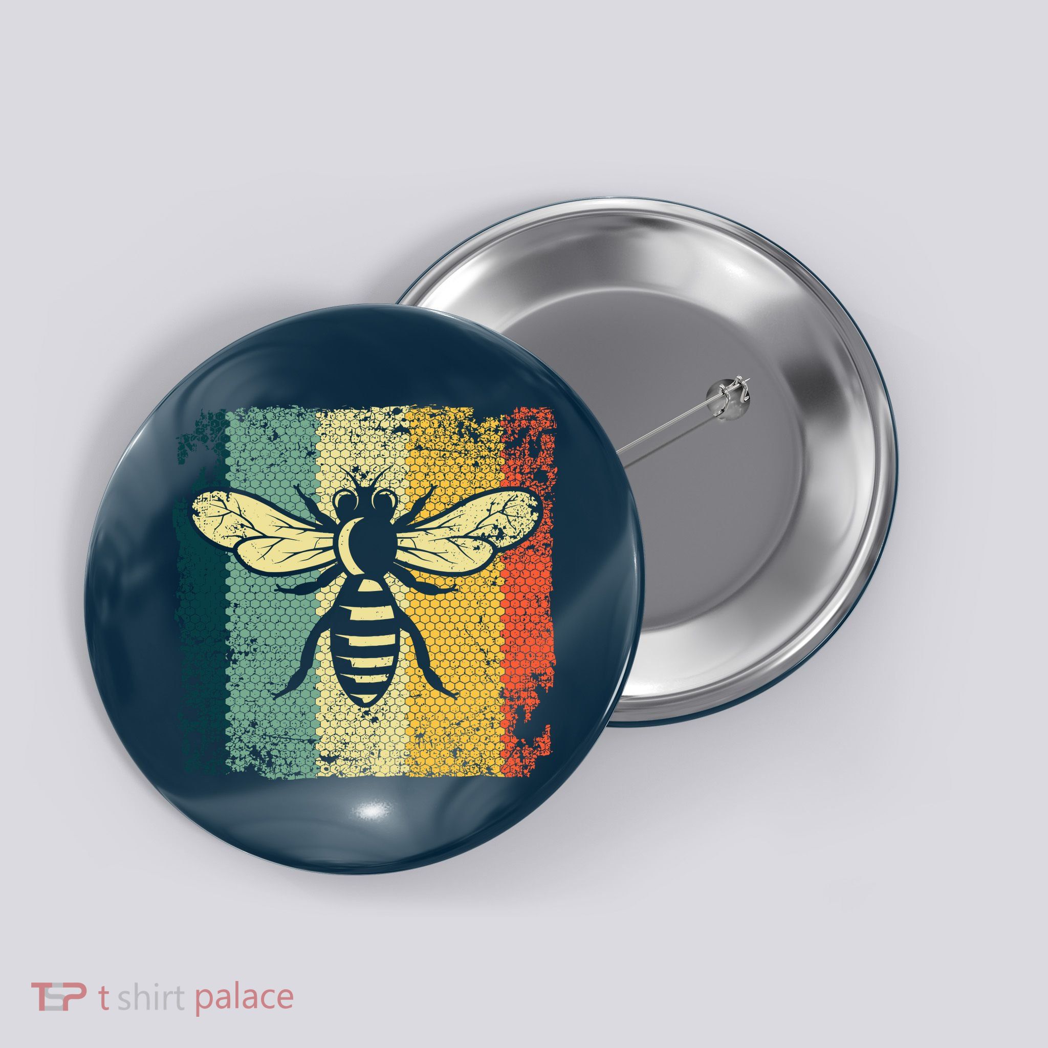 Funny Vintage Bee Designs For Honey Beekeeping Bee Button