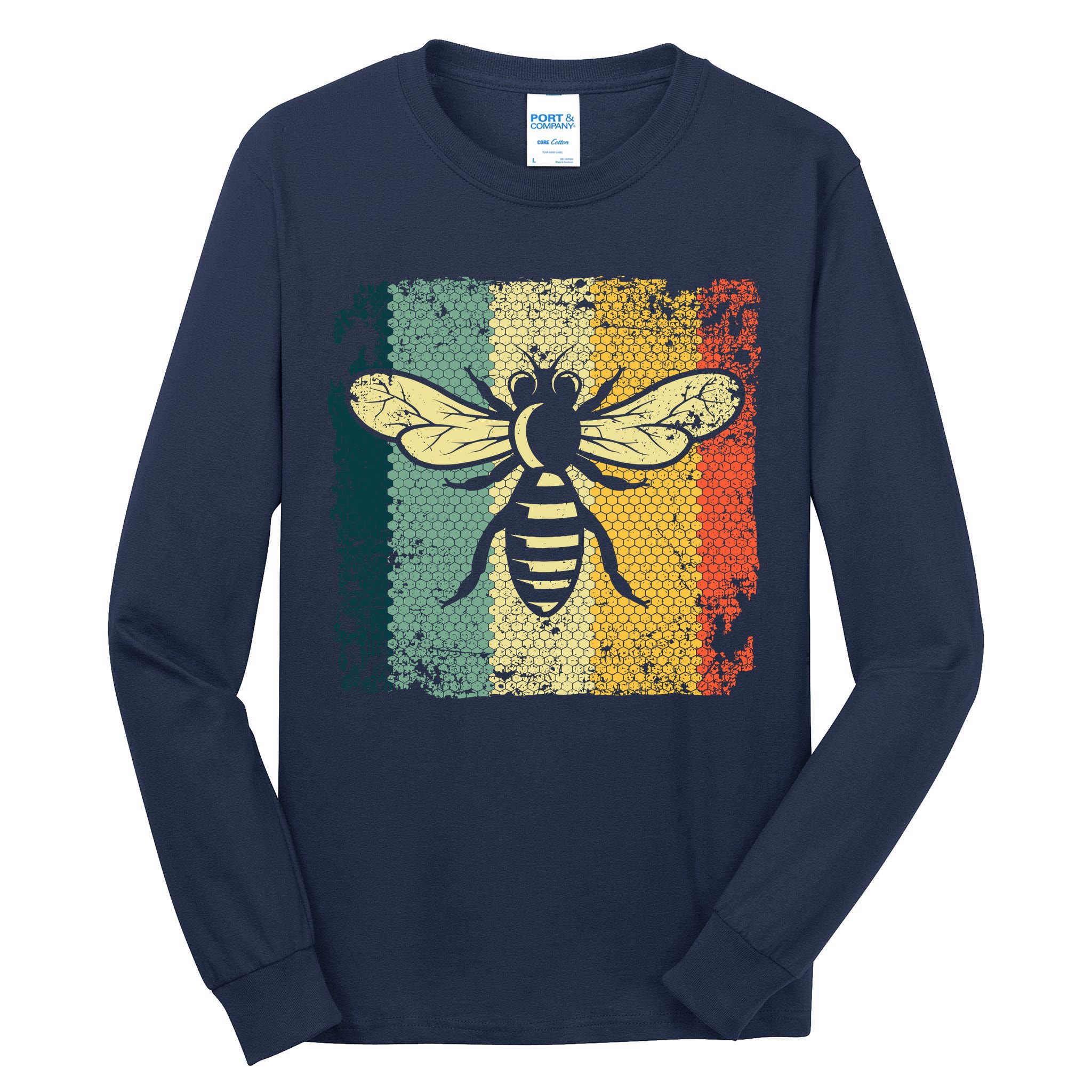 Funny Vintage Bee Designs For Honey Beekeeping Bee Tall Long Sleeve T-Shirt