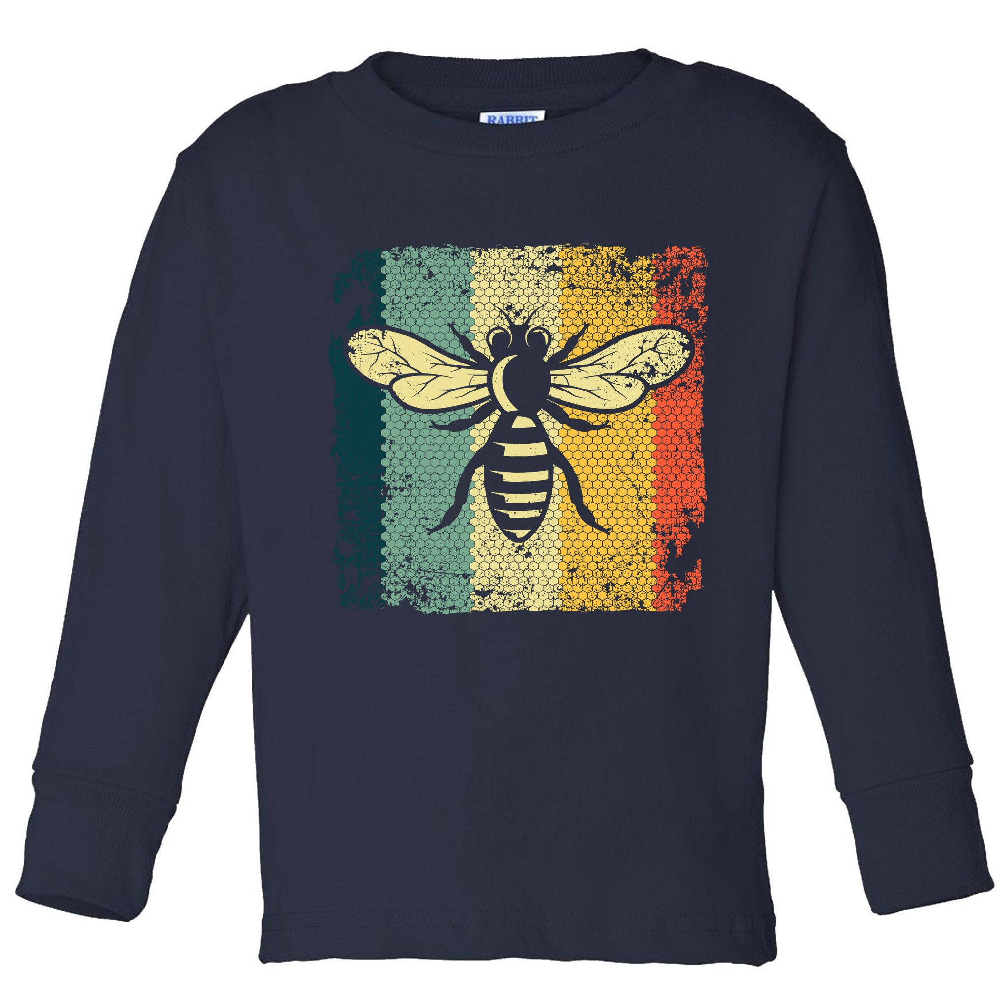 Funny Vintage Bee Designs For Honey Beekeeping Bee Toddler Long Sleeve Shirt