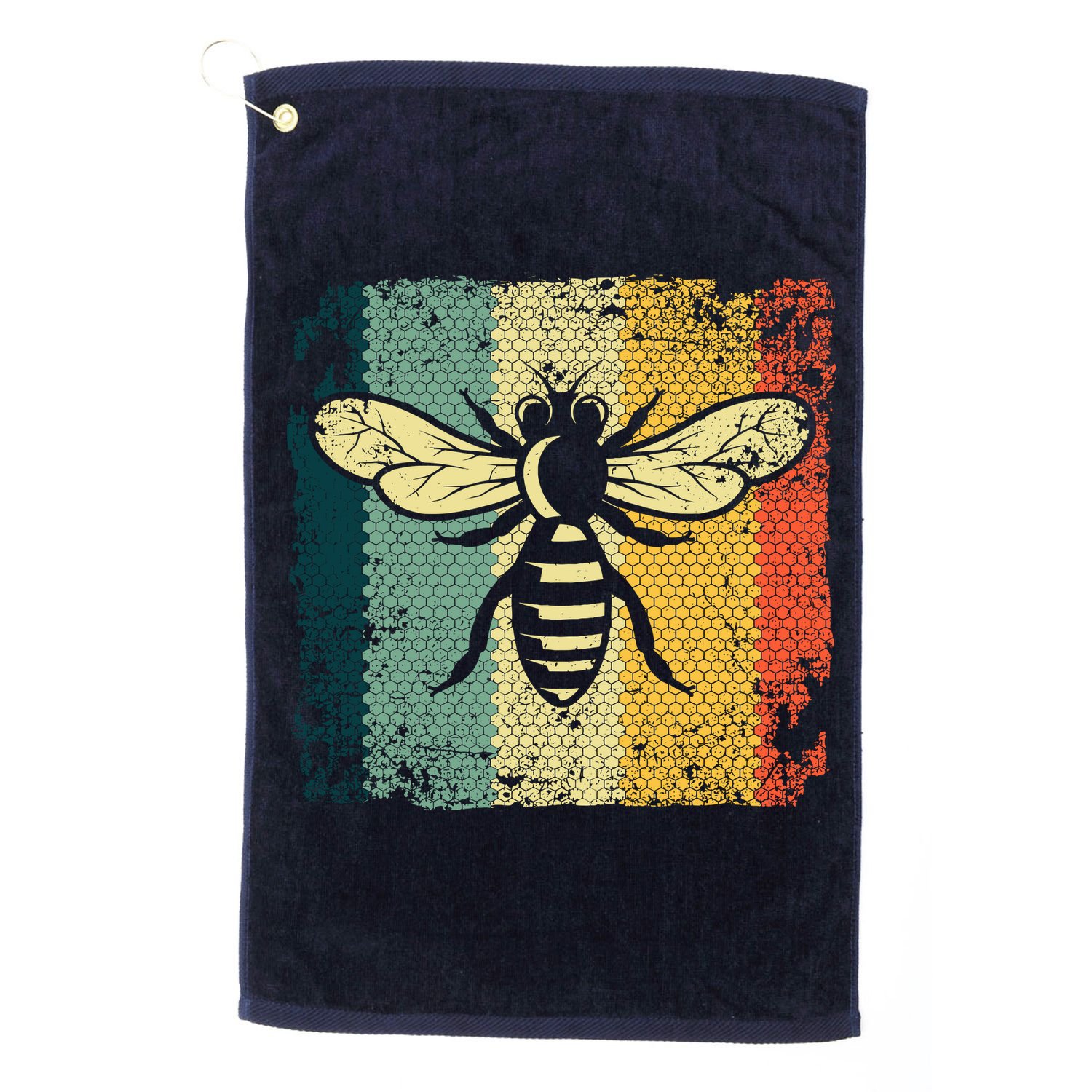 Funny Vintage Bee Designs For Honey Beekeeping Bee Golf Towel