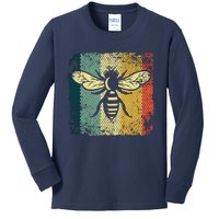 Funny Vintage Bee Designs For Honey Beekeeping Bee Kids Long Sleeve Shirt