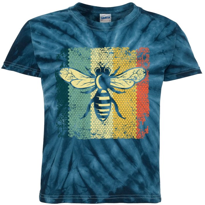 Funny Vintage Bee Designs For Honey Beekeeping Bee Kids Tie-Dye T-Shirt