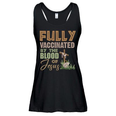 Fully Vaccinated By The Blood Of Jesus Ladies Essential Flowy Tank