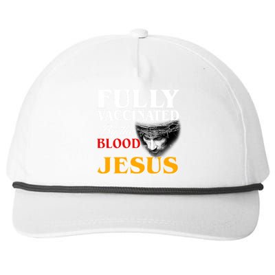 Fully Vaccinated By The Blood Of Jesus Snapback Five-Panel Rope Hat