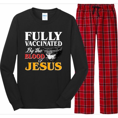 Fully Vaccinated By The Blood Of Jesus Long Sleeve Pajama Set