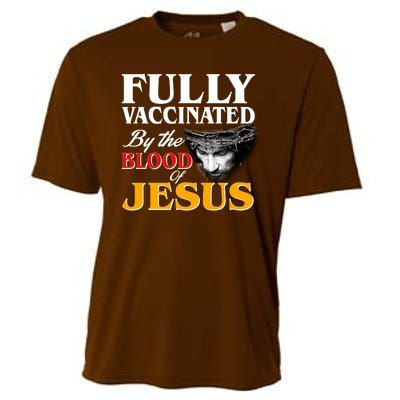 Fully Vaccinated By The Blood Of Jesus Cooling Performance Crew T-Shirt