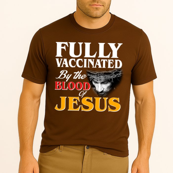 Fully Vaccinated By The Blood Of Jesus Cooling Performance Crew T-Shirt