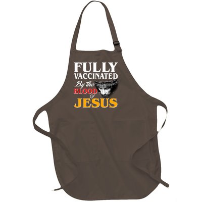 Fully Vaccinated By The Blood Of Jesus Full-Length Apron With Pockets