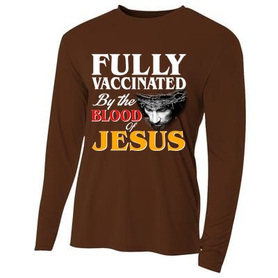 Fully Vaccinated By The Blood Of Jesus Cooling Performance Long Sleeve Crew