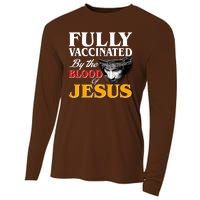 Fully Vaccinated By The Blood Of Jesus Cooling Performance Long Sleeve Crew