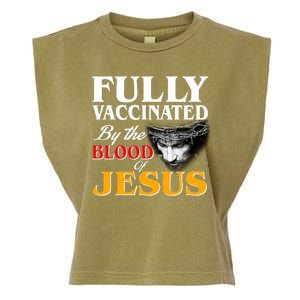 Fully Vaccinated By The Blood Of Jesus Garment-Dyed Women's Muscle Tee