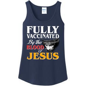 Fully Vaccinated By The Blood Of Jesus Ladies Essential Tank