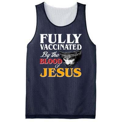 Fully Vaccinated By The Blood Of Jesus Mesh Reversible Basketball Jersey Tank