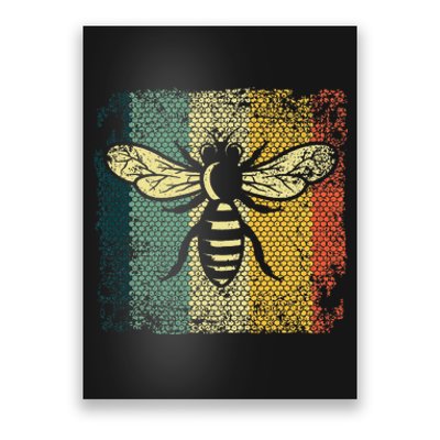 Funny Vintage Bee Designs For Honey Beekeeping Bee Poster