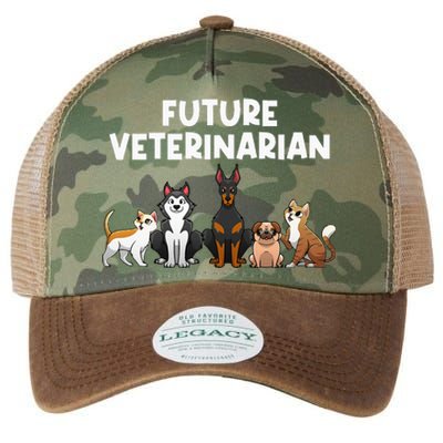 Future Veterinarian Boy Girl Veterinary Assistant Technician Legacy Tie Dye Trucker Hat