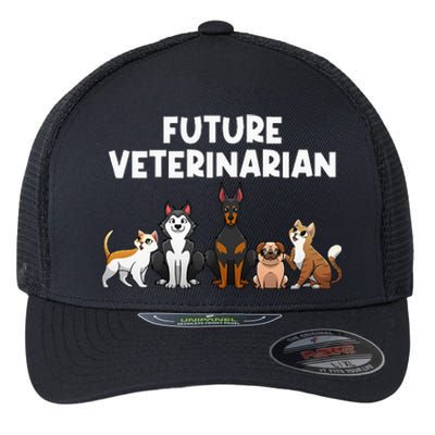 Future Veterinarian Boy Girl Veterinary Assistant Technician Flexfit Unipanel Trucker Cap