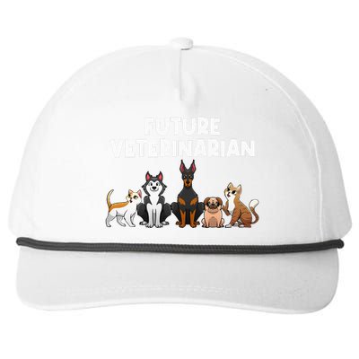 Future Veterinarian Boy Girl Veterinary Assistant Technician Snapback Five-Panel Rope Hat