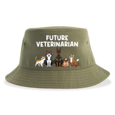 Future Veterinarian Boy Girl Veterinary Assistant Technician Sustainable Bucket Hat