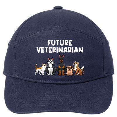 Future Veterinarian Boy Girl Veterinary Assistant Technician 7-Panel Snapback Hat