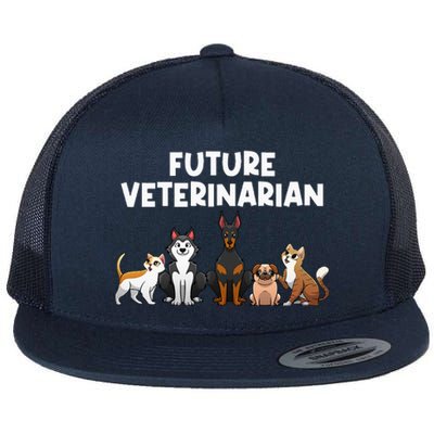 Future Veterinarian Boy Girl Veterinary Assistant Technician Flat Bill Trucker Hat