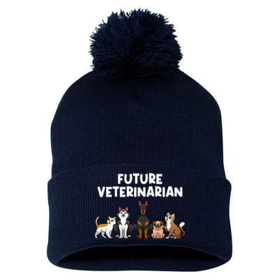 Future Veterinarian Boy Girl Veterinary Assistant Technician Pom Pom 12in Knit Beanie