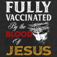 Fully Vaccinated By The Blood Of Jesus Cute Gift 7 Panel Mesh Trucker Snapback Hat