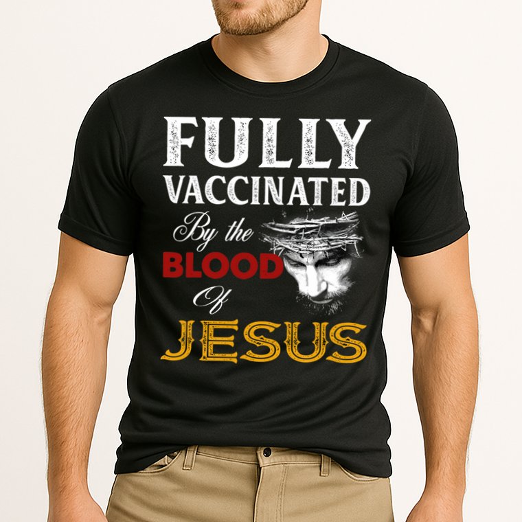Fully Vaccinated By The Blood Of Jesus Cute Gift Cooling Performance Crew T-Shirt