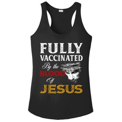 Fully Vaccinated By The Blood Of Jesus Cute Gift Ladies PosiCharge Competitor Racerback Tank